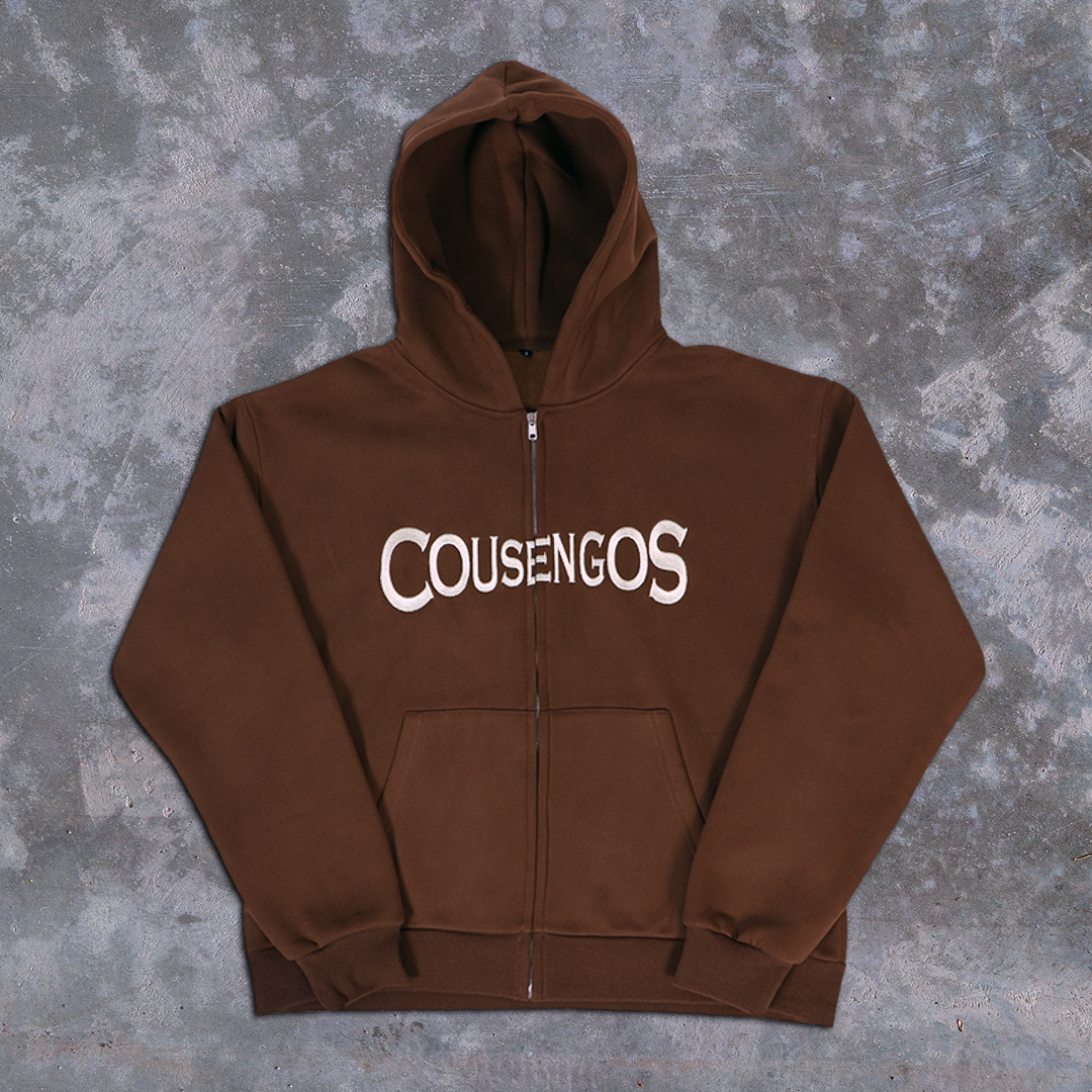 Brown Zip Hoodie